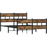 Metalni okvir kreveta bez madraca boja hrasta 135x190 cm | shoptok.hr