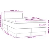  box spring s madracem tamnosivi 120 x 190 cm baršun | shoptok.hr