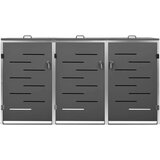  Spremište za tri kante za smeće 207 x 77 5 x 115 cm čelično | shoptok.hr