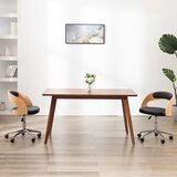 vidaXL Okretna blagovaonska stolica crna savijeno drvo i umjetna koža | shoptok.hr
