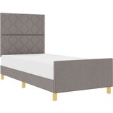vidaXL Postelja v taupe barvi iz tkanine - 90x200 cm, (22049626) | Shoptok.si