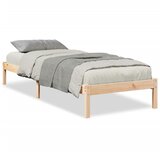  Dugi okvir kreveta bez madraca bijeli 100x210 cm od borovine | Eponuda.com