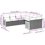 vidaXL 8-dijelni set vrtnih sofa od poliratana s jastucima crni | shoptok.hr