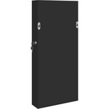  Zidni ormarić za nakit s ogledalom crni 30 x 8 5 x 67 cm | shoptok.hr