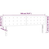  LED uzglavlje tamnoplavo 180x5x78/88 cm baršunasto | shoptok.hr