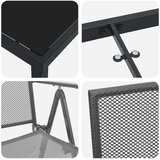 vidaXL 3-delni set vrtnih jedilnih stolov antracit jeklo | Shoptok.si