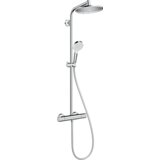 Hansgrohe Pršni set z nadglavno prho Crometta S 240 (s termostatsko armaturo, razmak med luknjama: 103,4 cm, število funkcij: 2, krom) | Shoptok.si