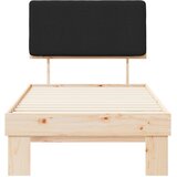  Krevetni okvir s tapiciranim uzglavljem Crna 90 x 190 cm | shoptok.hr