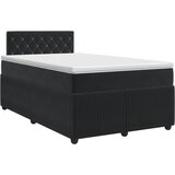  Boxspring krevet s madracem Crna 120 x 190 cm Baršun | shoptok.hr