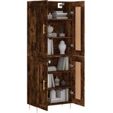  Visoka komoda dimljeni hrast 69 5x34x180 cm konstruiranog drva | shoptok.hr