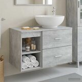  Set namještaja za kupaonicu 2 kom. Betonska siva 49,5 x 44,5 x 80 cm | shoptok.hr