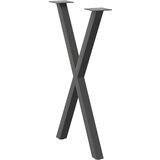  Noge za blagovaonski stol u obliku slova X, 2 kom, antracit, 50 x (72-73) cm, čelik | shoptok.hr