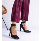 Gemre Black suede eco-leather stiletto pumps Andressio | Shoptok.si