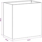  Vrtna saksija Bijela 50 x 30 x 50 cm Čelična vrata - Bijela 50 x 30 x 50 cm 1 | shoptok.hr