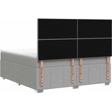  LED okvir za krevet s madracem Svjetlosiva 160 x 200 cm Tkanina | shoptok.hr