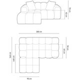 Cosmopolitan Design Svjetlo smeđa kutna garnitura od šenila (s lijevim kutom/s ležaljkom) Treno – | shoptok.hr