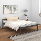 vidaXL posteljni okvir siv iz trdne borovine 150x200 cm 5FT Cene