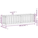 vidaXL Povišena vrtna gredica bijela 200x50x50 cm masivna borovina | shoptok.hr