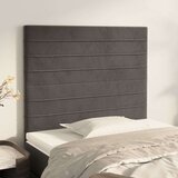  Posteljno vzglavje 2 kosa temno sivo 100x5x78/88 cm žamet, (20735081) | Shoptok.si