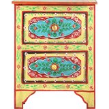 Maison Chic Ročno barvana Nočna omarica - Nočna miza 40x30x50 cm trden mangov les, (21687094) Cene