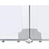  Magnetna bijela ploča sklopiva 200 x 60 x 1,7 cm aluminijska | shoptok.hr