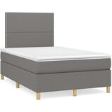  Krevet box spring s madracem tamnosivi 120 x 190 cm tkanina | shoptok.hr