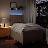  Krevet box spring s madracem krem 120 x 190 cm od tkanine | shoptok.hr