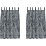  Baršunaste zavjese 2 kom s petljama srebrno siva 175x140 cm | shoptok.hr