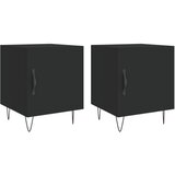  Noćni ormarići 2 kom crni 40 x 40 x 50 cm od konstruiranog drva | shoptok.hr