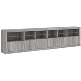  Komoda s LED svjetlima boja sivog hrasta 283x37x67 cm | shoptok.hr