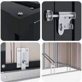 Drvarnica za bicikle 3 pcs Antracit 215 x 206 x 157 cm Metal | shoptok.hr