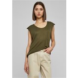 Urban Classics Women's Olive T-Shirt HiLo with Shoulder Zipper | shoptok.hr
