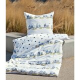 Janine posteljnina 140/200 cm mečkanka modra, bela | Shoptok.si