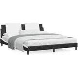 vidaXL Okvir za krevet s uzglavljem crno-bijeli 180x200cm umjetna koža