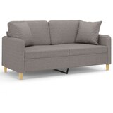  Kavč dvosed z blazinami taupe 140 cm blago | Shoptok.si