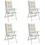  Jastuci za stolice 4 kom prošarano krem 120x50x7 cm tkanina | Eponuda.com