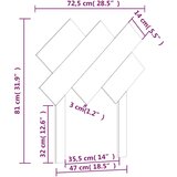  Uzglavlje za krevet boja meda 72,5x3x81 cm masivna borovina | shoptok.hr