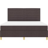  LED Box Spring Krevet Tamno smeđa 180 x 200 cm tkanina | shoptok.hr