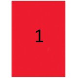 Avery Zweckform Odstranljive neon rdeče etikete 210 x 297 mm | Shoptok.si