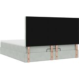 vidaXL Otomanski posteljni okvir z vzmetnicami siv 180x200cm žamet | Shoptok.si