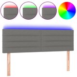 Maison Chic led posteljno vzglavje - vzglavna omarica - nočna omarica temno sivo 144x5x78/88 cm blago, (21707779) Cene