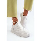 Kesi Women's platform sneakers made of eco leather, white Lynnette cene
