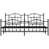  Metalni okvir kreveta uzglavlje i podnožje crni 200x200 cm | shoptok.hr