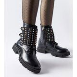 Gemre Black ankle boots embellished with rhinestones Cento | Shoptok.si