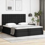  s madracem i skladištem Crna 200 x 200 cm Lažna koža | shoptok.hr