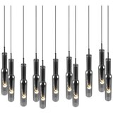 Trio Select LED viseča svetilka v srebrni barvi s steklenim senčnikom Lucent – | Shoptok.si