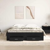  Krevetna konstrukcija Crni hrast 140 x 200 cm Konstruirano drvo | shoptok.hr