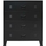  Ladičar od metala u industrijskom stilu 78 x 40 x 93 cm crni | shoptok.hr