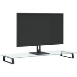  Stalak za monitor crni 100x35x8 cm kaljeno staklo i metal | Eponuda.com