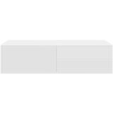 vidaXL Stenska polica s predali bel 60x26,5x15 cm inženirski les | Shoptok.si